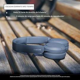 Sony WH-CH520 - Auriculares inalámbricos Bluetooth con micrófono y hasta 50 horas de duración de la batería con carga rápida, color negro