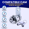 FJM Security MEI-2400AS-KD Tubular Cam Lock for Smart Home, Cabinet