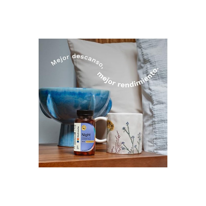 Night Blend Magnesio para Dormir GABA L-Teanina 60 Cáps NUTRAVIA