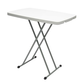 CUBELLIN Folding Laptop Table Adjustable TV Tray Table Uplift Standing Desk 110lbs Capacity Folding Desk 3 Heights Adjustable Desk for Home Office, 30.3x19.68in