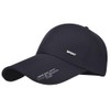 Kangqifen Men's Women's Long Brim Canvas Summer Baseball Cap (Black)