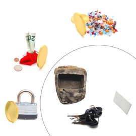 Haiki Hide-a-Spare-Key Stone Shaped Box, Looks & Feel Like Real Stone,Safe for Outdoor Garden or Yard Decorations