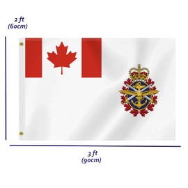 2×3 FT Canada Forces Flag, Medium 60×90 CM Canadian Army Coat of Arm Force 100D Canada Military Outdoor Banner,Doube Side Printing Canadian Decor For Patio Garden With Brass Gromment