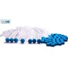 ISOLAB Plastic Centrifuge Tubes 15ml Tapered Bottom Blue Screw Caps