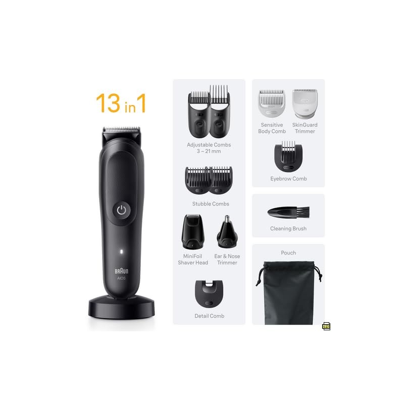 Braun Series 5 All-in-One Grooming Kit for Men, AIO5565, Black