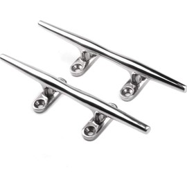 JT-HLM Marine Boat Cleats 316 Stainless Steel Dock Cleat, Marine Cleat, 8 inch Boat Cleat for Kayak,Fishing Boat (2PCS)