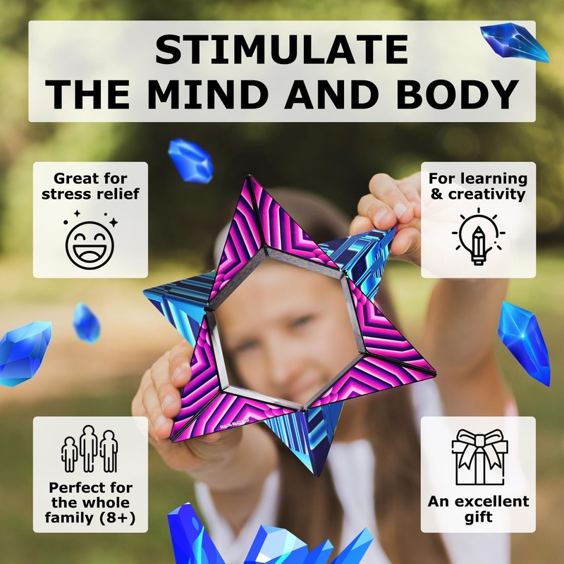 SHASHIBO Shape Shifting Box - STEM Magnetic Fidget Cube That