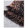 GORGLITTER Women's 2 Piece Cheetah Leopard Mesh Pajama Set Bow