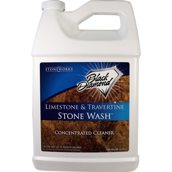 Black Diamond Stoneworks Limestone and Travertine Floor Cleaner: Natural Stone, Marble, Slate, Polished Concrete, Honed or Tumbled Surfaces. Concentrated Ph. Neutral.1 Gallon