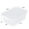 Yuright 14 Quart Clear Plastic Storage Bin, Latching Box Container