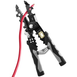 Navaris 25-in-1 Electrician's Multitool - Multi-Tool w Pliers Wire Cutter Wrench - Anti-Rust Cr-V Steel Construction - Ergonomic Handle - Multitools & Accessories for Electricians