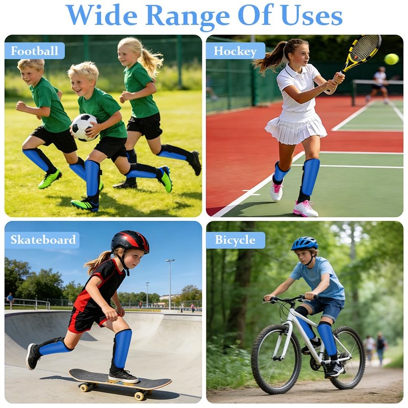 Beugo Football Shin Pads, Kids Football Shin Guards, Style B