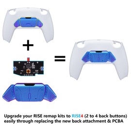 Turn RISE to RISE4 Kit – Redesigned Chameleon Purple Blue K1 K2 K3 K4 Back Buttons & Remap PCB Board for eXtremeRate RISE & RISE4 Remap kit - Controller & Other Accessories NOT Included