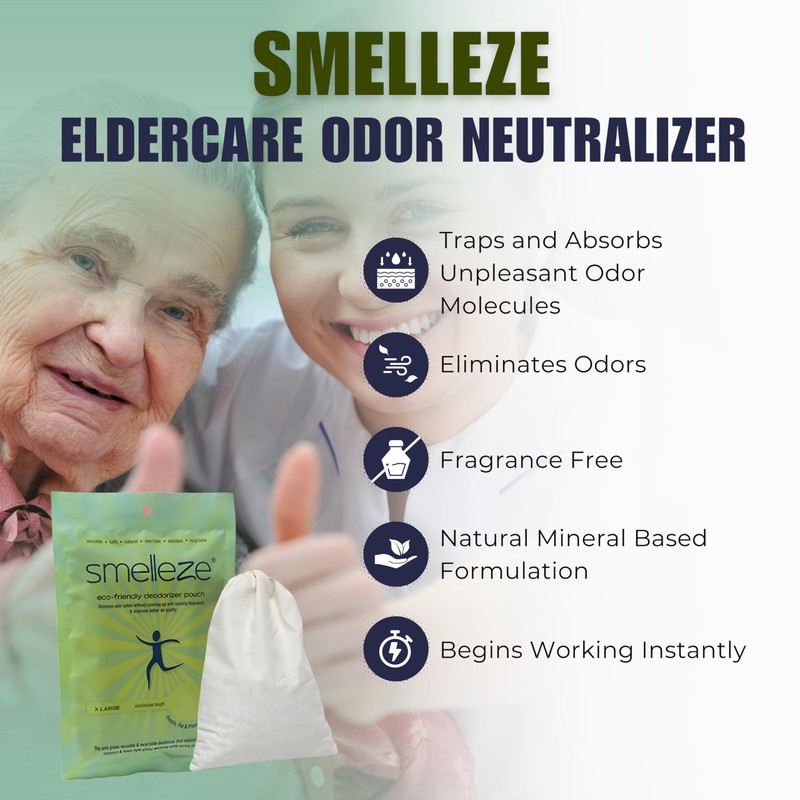 SMELLEZE Reusable Elderly Odor Eliminator & Nursing Home Room Deodorizer