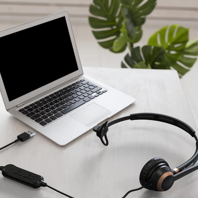 Discover D711U Professional Single Speaker Wired USB Headset for PC,