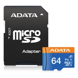 Tarjeta de memoria Adata AUSDX64GUICL10-RA1 Premier con adaptador SD 64GB