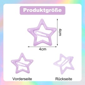 Canollo 110 Stück Stern Haarspangen, Bunte Niedliche Haarspangen, Kleine Hair Clips, Ausgehöhlte Sterne-Haarnadel, Haarschmuck mit Druckknöpfen, Pentagramm Hair Clips für Kinder, Mädchen und Frauen