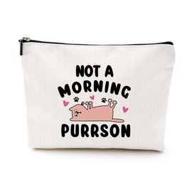 VICBOU Cat Gifts for Women Cat Mom Gifts Cute Cat Makeup Bag Funny Cat Stuff Cat Accessories Cat Lover Gifts for Women Girls Friends Cat Lady Leader Friendship Christmas Birthday Cosmetic Bag