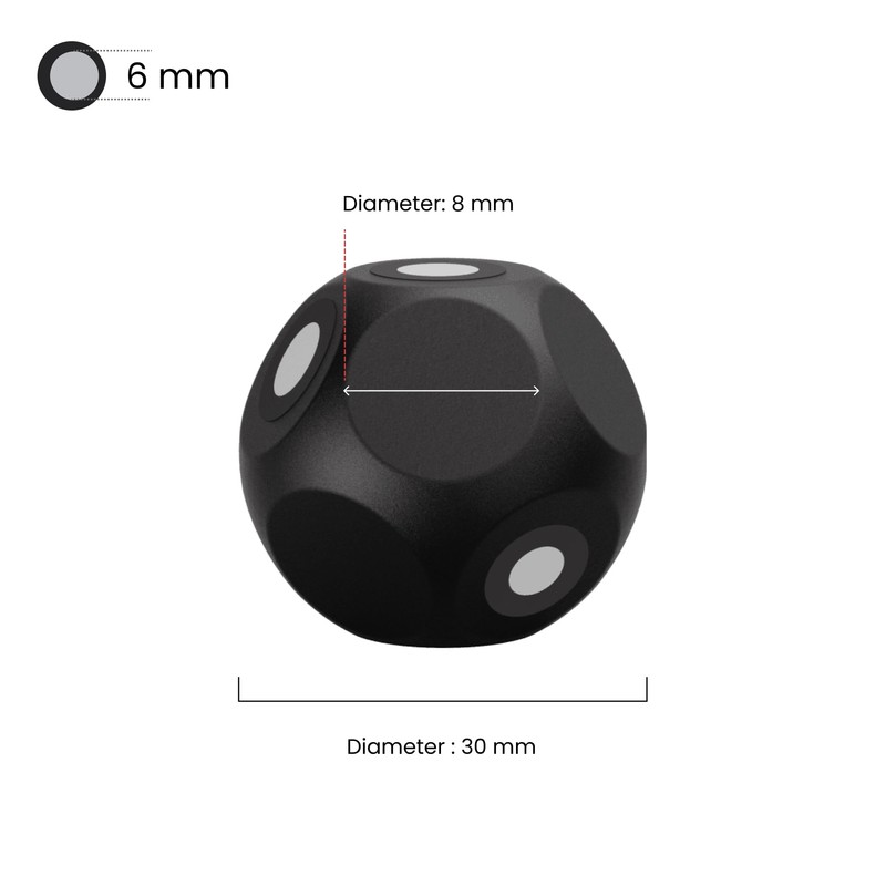 Revopoint 6 Pieces 3D Magnetic Ball Marker Kit for 3D