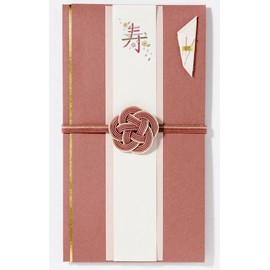 Iroha Publishing GJK-02 Flower Kotobuki Flower Ceremony Bag, Gold Seal [Red Cherry Blossoms]