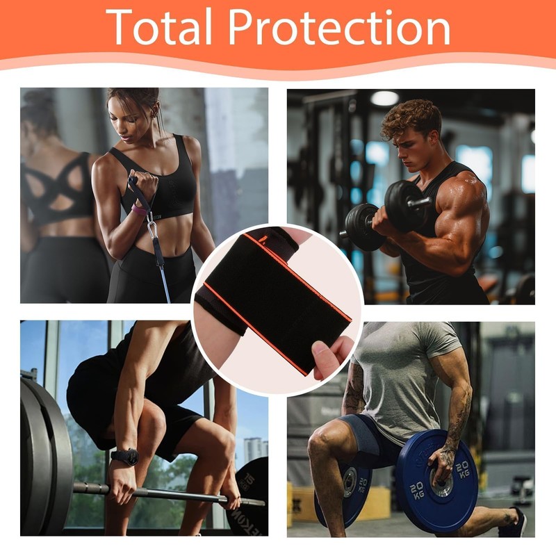 2 Wrist Braces Sports with Velcro Fastening, Wrist Protector Bracelet,