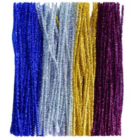 Multiple Colors Pipe Cleaners Chenille Stems (100 Pack) for DIY Art Decorations Creative Craft (6 mm x 12 Inch)