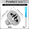 M.2 Screws, 60 Pieces PC Screws M2 NVMe Screw Set