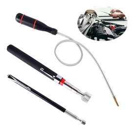 Eclipseguard Pack of 3 Telescopic Magnetic Sticks, 60 cm Flexible Magnetic Lifter, Magnetic Rod Grabber, Portable Bendable Magnetic Gripper, Telescopic Magnet, Extra Strong (1.5 lb 3 lb 5 lb)