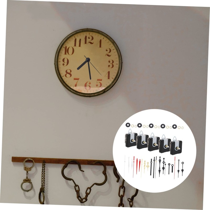 LALAFINA 5 Sets DIY Clock Movement Replacement Kit of Clock