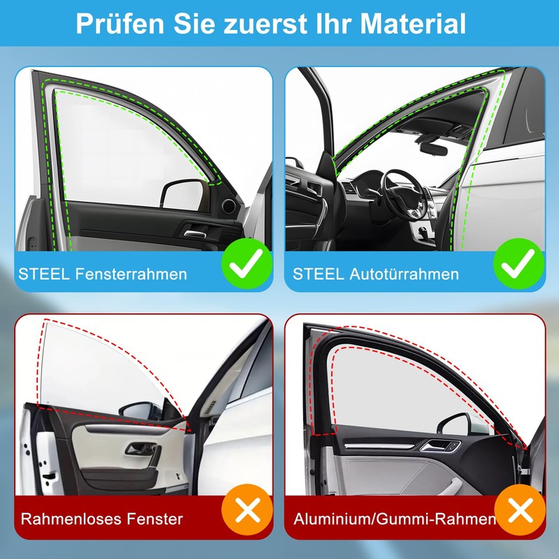 DIZA100 Sun Protection Car Baby, 2 Pack Magnetic Half Blackout