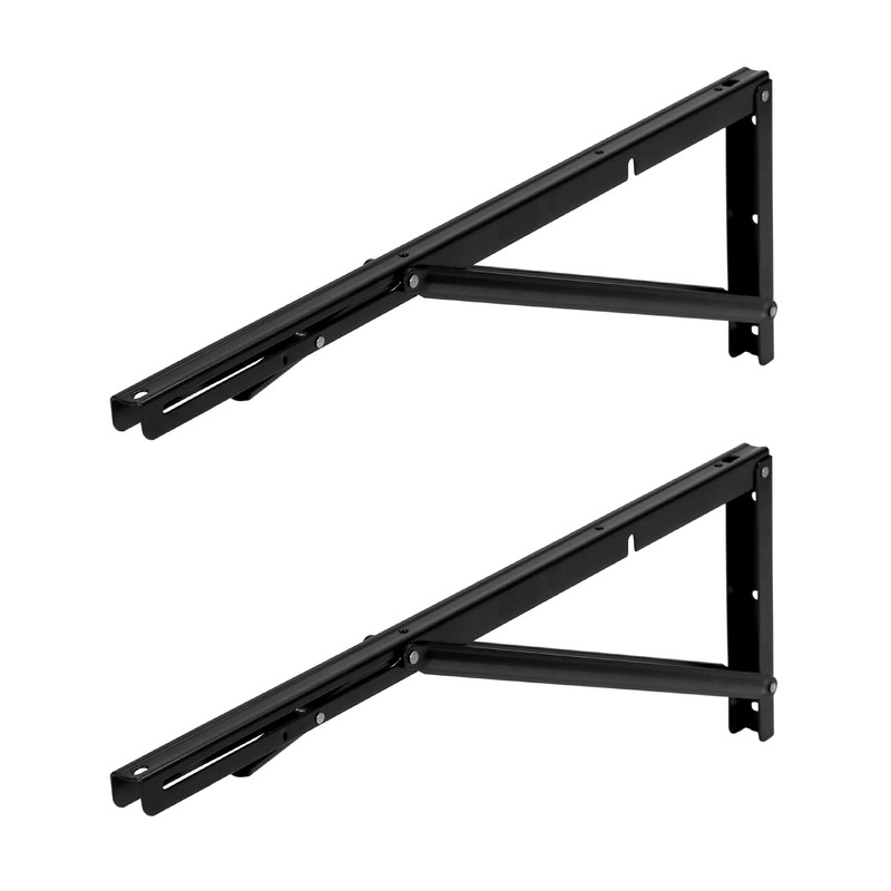 QWORK 24" Heavy Duty Folding Shelf Brackets for Wall Mounted
