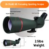 Voopon 25-75x80 HD Spotting Scope - BAK4 Prism Nitrogen-Filled with