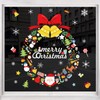 2 Sheets Christmas Window Clings Christmas Tree Snowman Snowflakes Santa