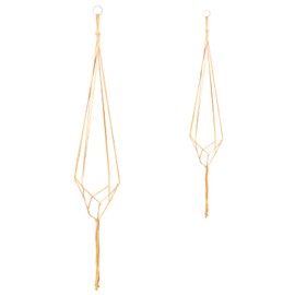 Coufce 2 Pack Plant Hanger 48 Inches Indoor acrame Hanging Planters Flower Pot Plant Holder for Outdoor Decorations(Brown)
