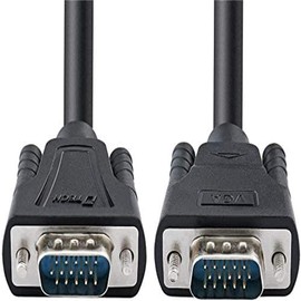 DTech 8m VGA Computer Monitor Cable 1080p High Resolution 15pin VGA to VGA Cable for Projector Screen Display - Black