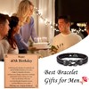 Leyung 40th Birthday Decorations Gifts for Men, Cool Leather Bracelet