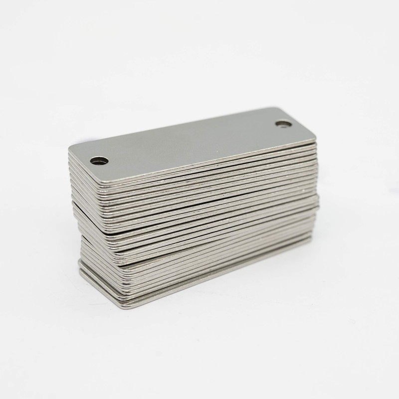 Pack of 25 Stainless Steel Blank Tags Rectangle Punch Blanks