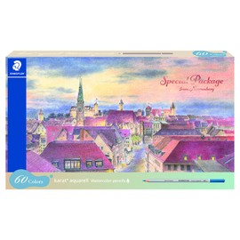 Staedtler Karat Aquarell Special Package Watercolor Pencils 60 Colors 125 M60W25