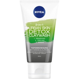 NIVEA 3-in-1 Urban Skin Clay Wash, 150 ml