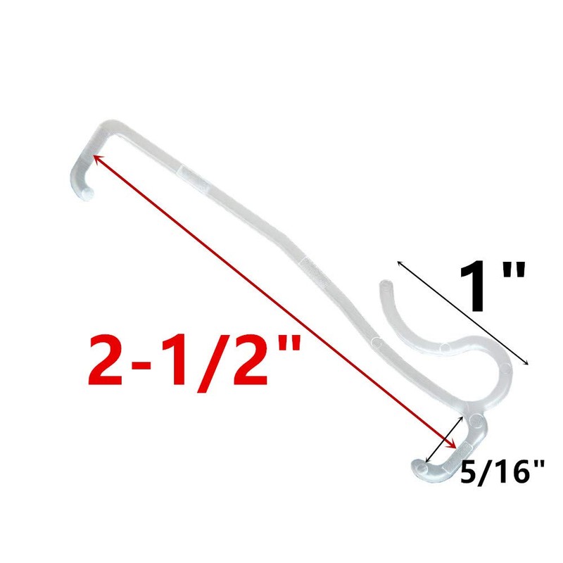 Valance Clips 6pcs 2-1/2'' Window Blinds Hidden Clip Clear Plastic