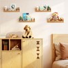 Pinkunn 4 Pcs Scalloped Rattan Wall Shelves Boho Floating Rattan