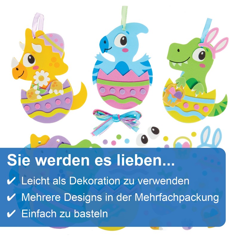 Baker Ross FX532 Dinosaur Easter Egg Decoration Sets - 8