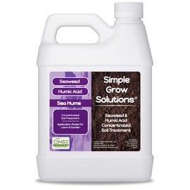 Sea Kelp for Lawn & Plants- OMRI Listed for Organic Use- Seaweed Soil Treatment for Turf Grass & Garden- Sea Hume- Simple Lawn Solutions (32 Ounce)