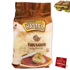 Hakan Kataifi Shredded Phyllo Dough, Kataifi Pastry, Kadayif for Dubai Chocolate Bar Pistachio, Knafeh, Kunafa Dough, Middle Eastern and Mediterranean Pastries, 500 g (1.1 lb.)