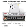 Taormey 12V 30A 360W Switching Power Supply, AC 110V/220V to