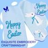 Maysing Embroidery Easter Basket Bow Happy Easter Bunny Bow 11.8