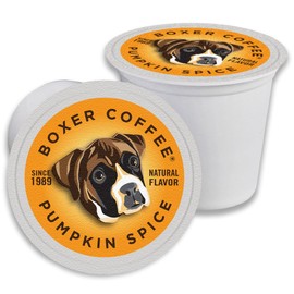 Boxer Coffee Pumpkin Spice Naturally Flavored Pods compatible with Keurig K-Cup, 48 count
