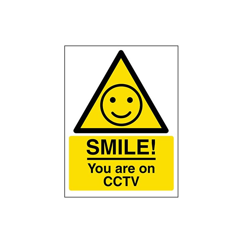 SMILE! You're on camera!-200 X 300mm-3mm Aluminium Composite with Channel