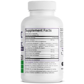 Bronson Bronson Brain + Mood Probiotic 50 Billion CFU Plus Prebiotic with L-Theanine, Bacopa and Rhodiola Non-GMO, 60 Vegetarian Capsules