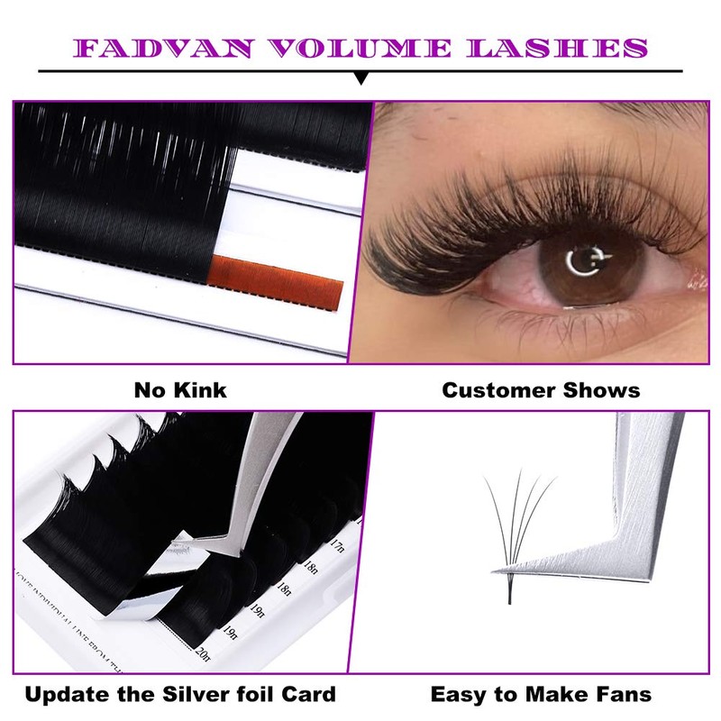 Fadvan Russian Self-Fanning Eyelash Extensions Easy Fan Lashes Single Volume